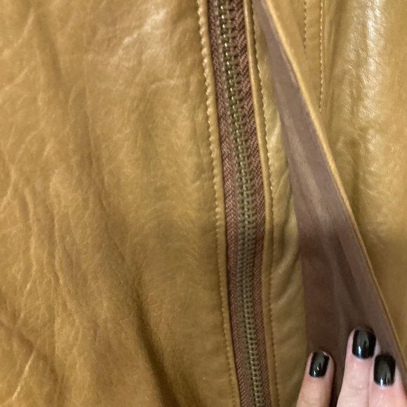 Vintage Jacques Franchi Paris Leather Wool Coat XL Brown Elbow Patches - Picture 8 of 12